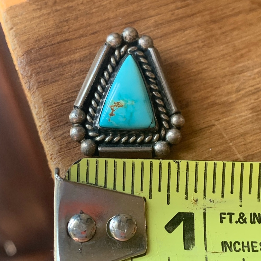 Turquoise Silver Pendant - Picture 4 of 6